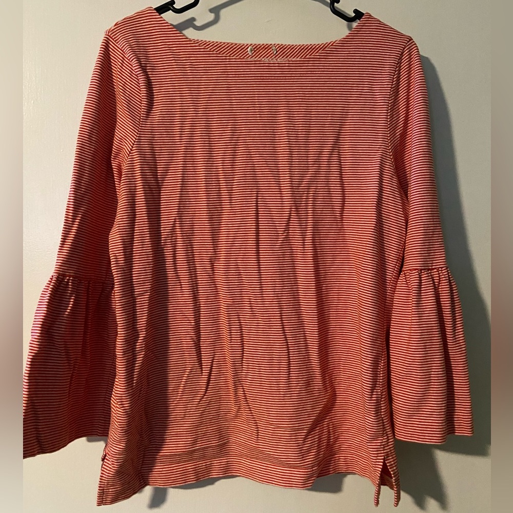 Striped Trumpet Sleeve Shirt